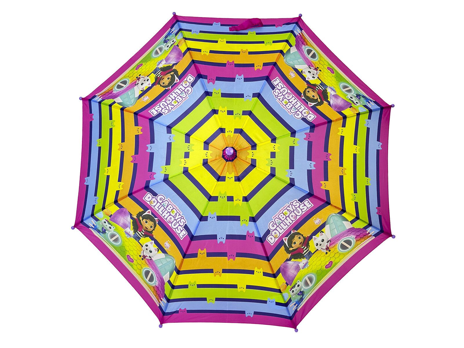 Gabby's Dollhouse Stockregenschirm - Automatik-Regenschirm Stockschirm für Kinder
