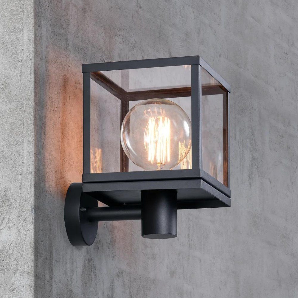 Dalton Angabe, Deckenleuchte E27 Outdoor-Leuchte IP44, click-licht keine Leuchtmittel enthalten: Aussenlampe, schwarz Aussenwandleuchte, Nein, warmweiss, Außenwandleuchte