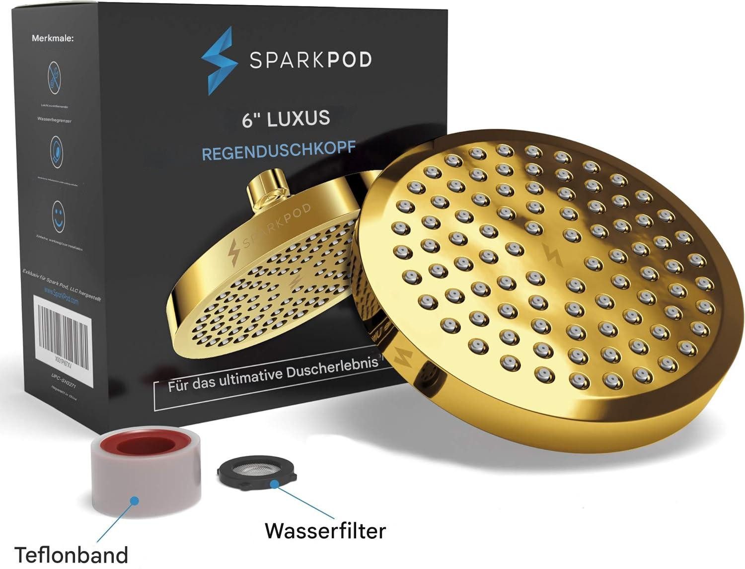 sparkpod Regenduschkopf Luxus XL Hochdruck Duschkopf günstig online kaufen