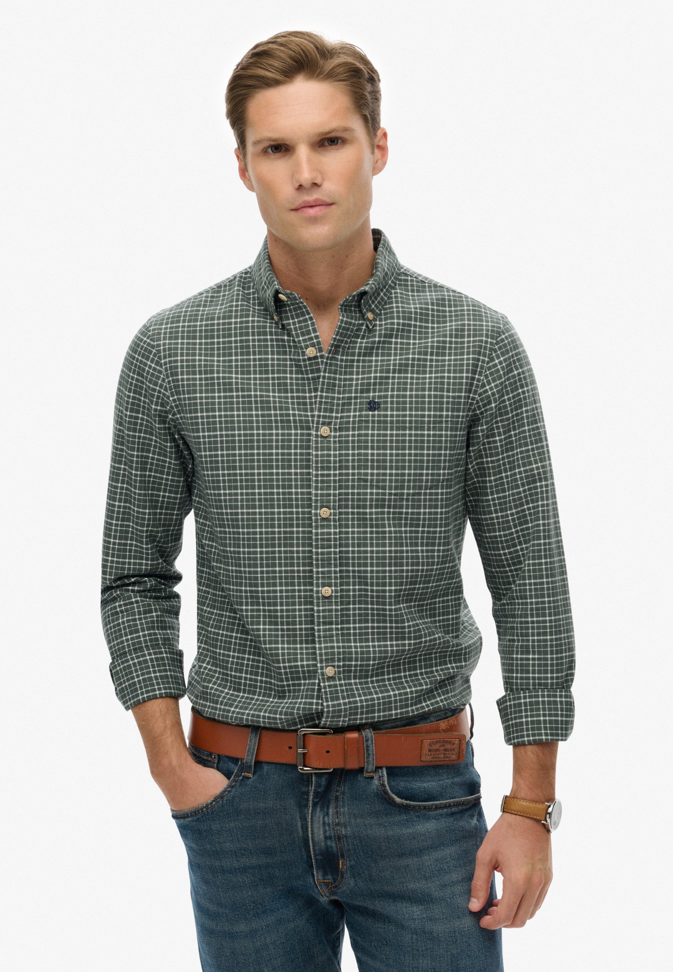 Superdry Langarmhemd PREMIUM CHECK OXFORD SHIRT günstig online kaufen