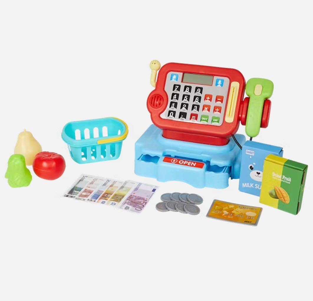 Spectrum Registrierkasse Kasse mit Sound inkl. Zubehör 23 tlg. Spielekasse, (23-tlg)