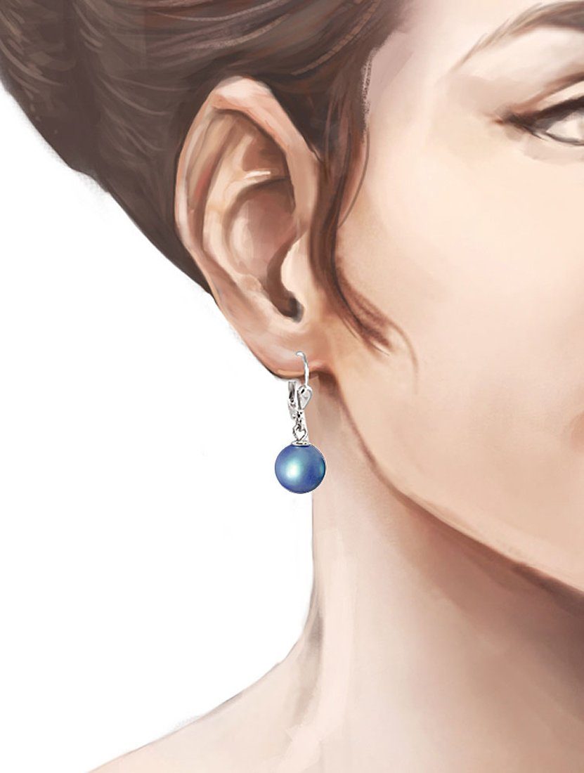 Schöner-SD Paar Ohrhänger Ohrringe Hänger mit Perle 10mm hängend (inkl. Sch günstig online kaufen