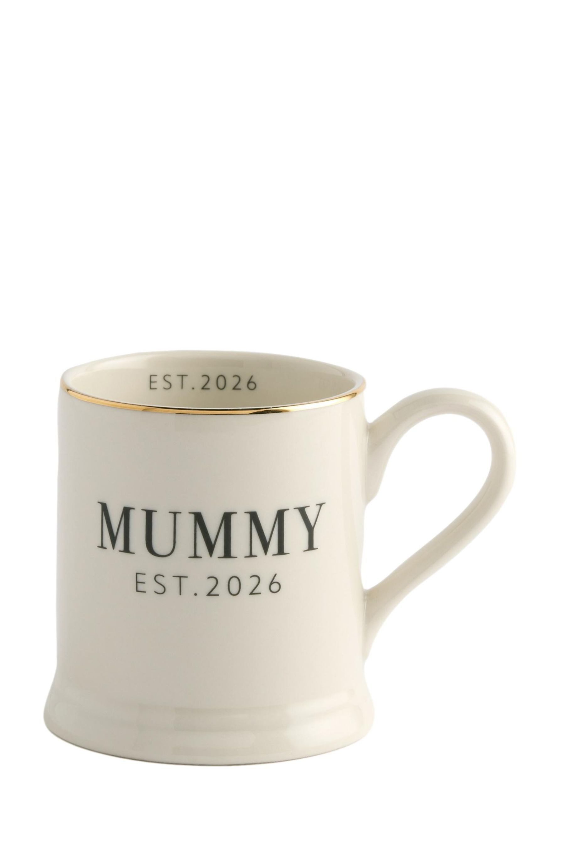 Next Becher Monochromer Trinkbecher, Est 2026, 1-tlg., Steingut