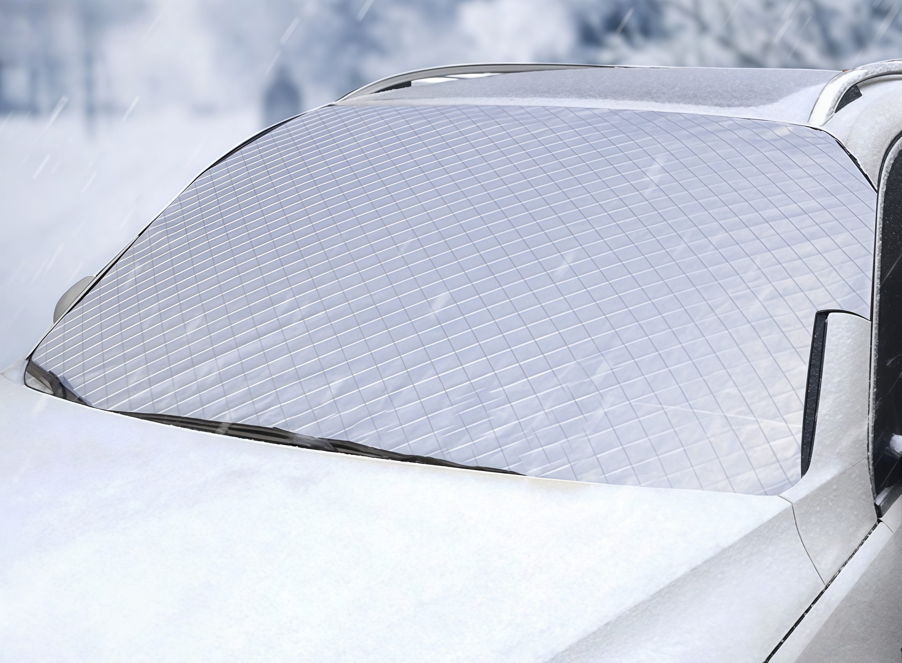 FOUORTUNATE-BEE Autosonnenschutz Autosonnenschutz für die Frontscheibe gegen Schnee und Sonne, Schützt im Sommer vor Sonne und Hitze, im Winter vor Schnee und Eis.
