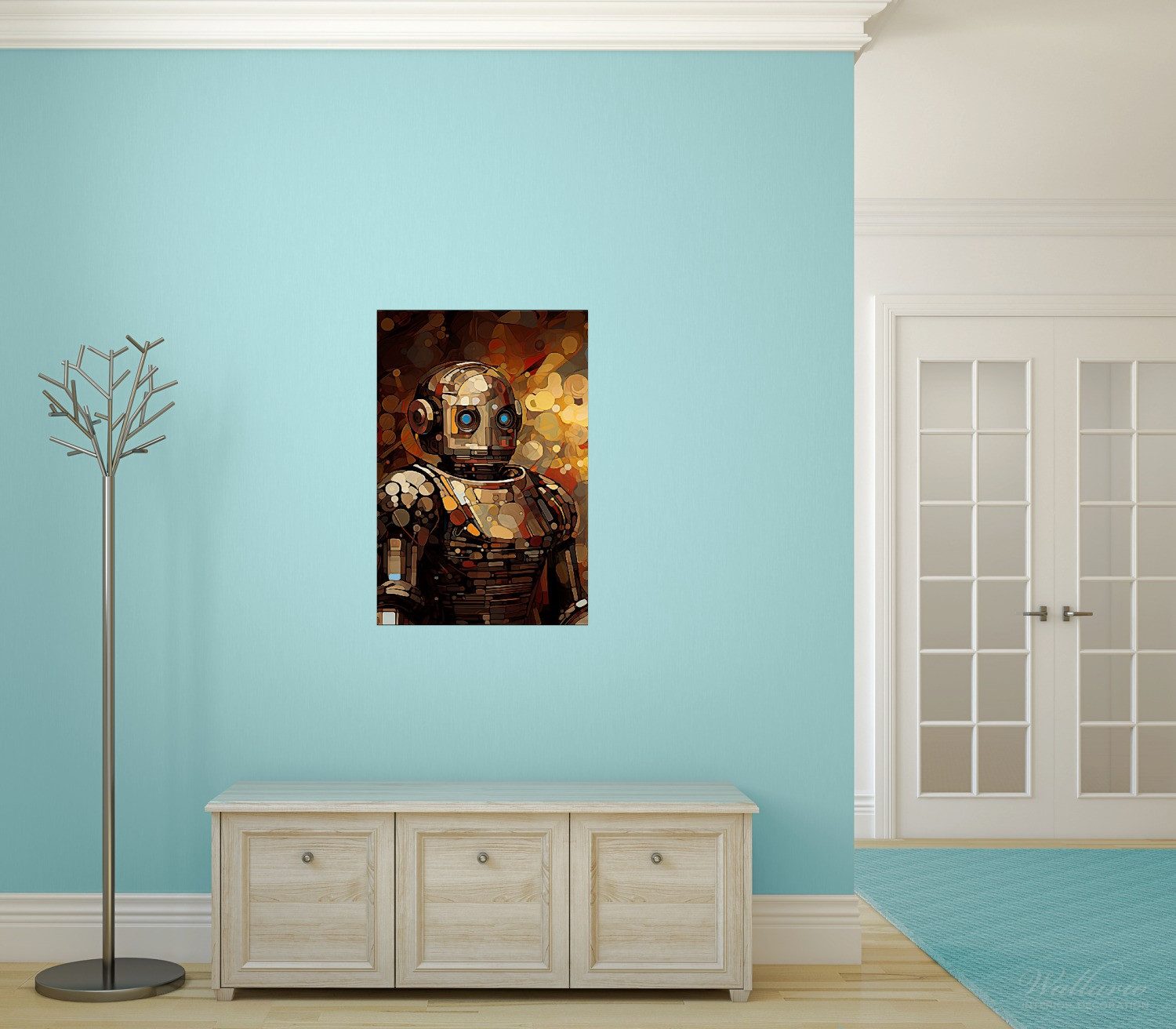 Wallario Poster, Bildnis eines Roboters, in verschiedenen Ausführungen