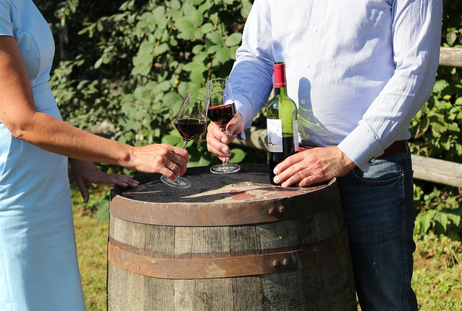 Temesso Regentonne 190L Whiskyfass, Eichenfass geöffnet als Regentonne, 190 l