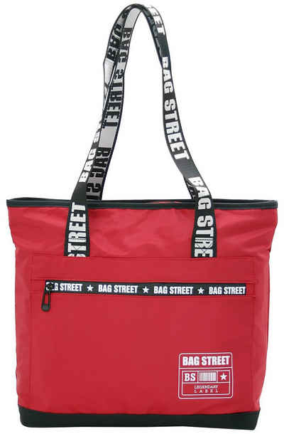 BAG STREET INTERNATIONAL Schultertasche Nylon Shopping Bag mit Henkel-Print