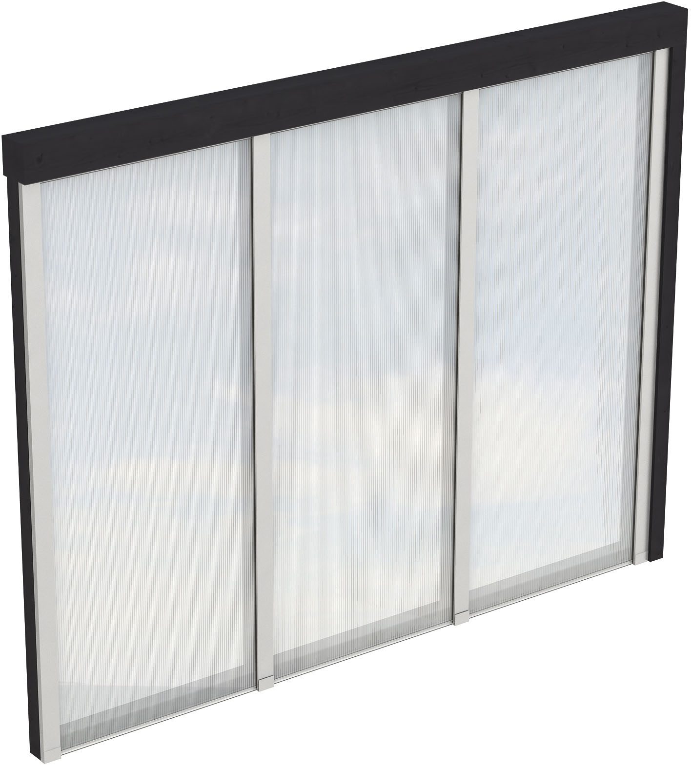 Skanholz Carport-Seitenwand, BxH:255x200 cm, m. Polycarbonat, Wandanbau