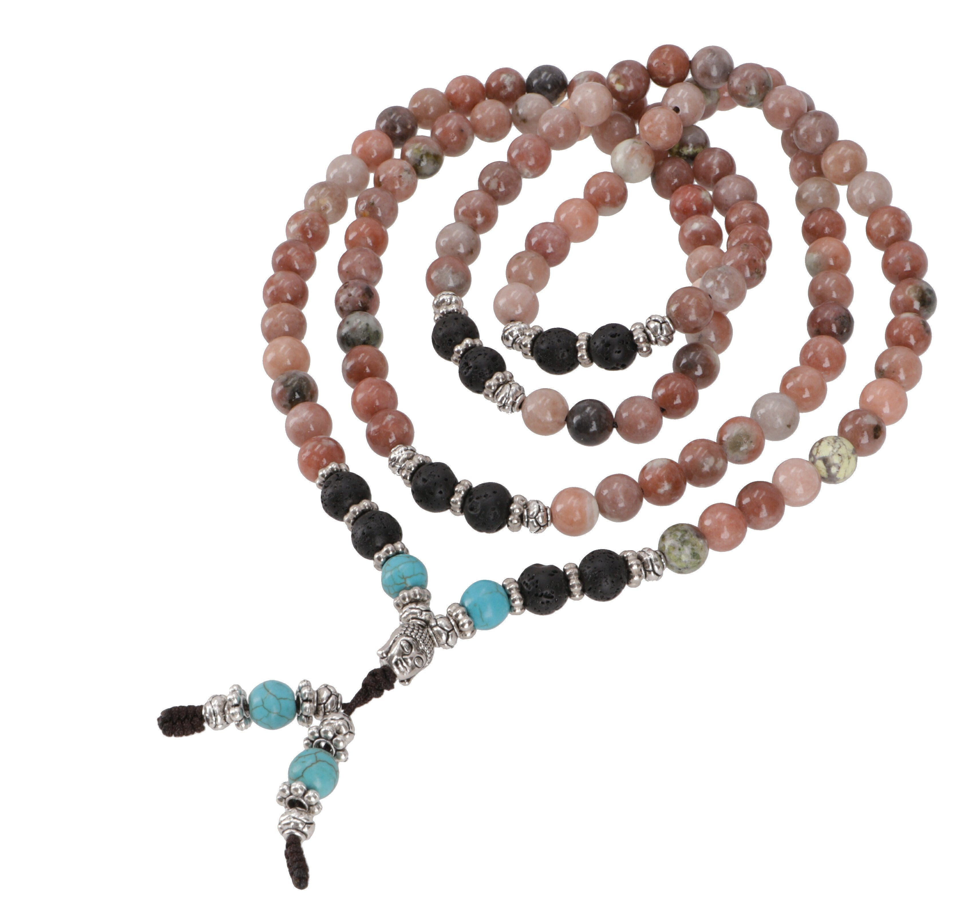 Guru-Shop Perlenkette Tibetische Mala aus Halbedelsteinen,.. günstig online kaufen