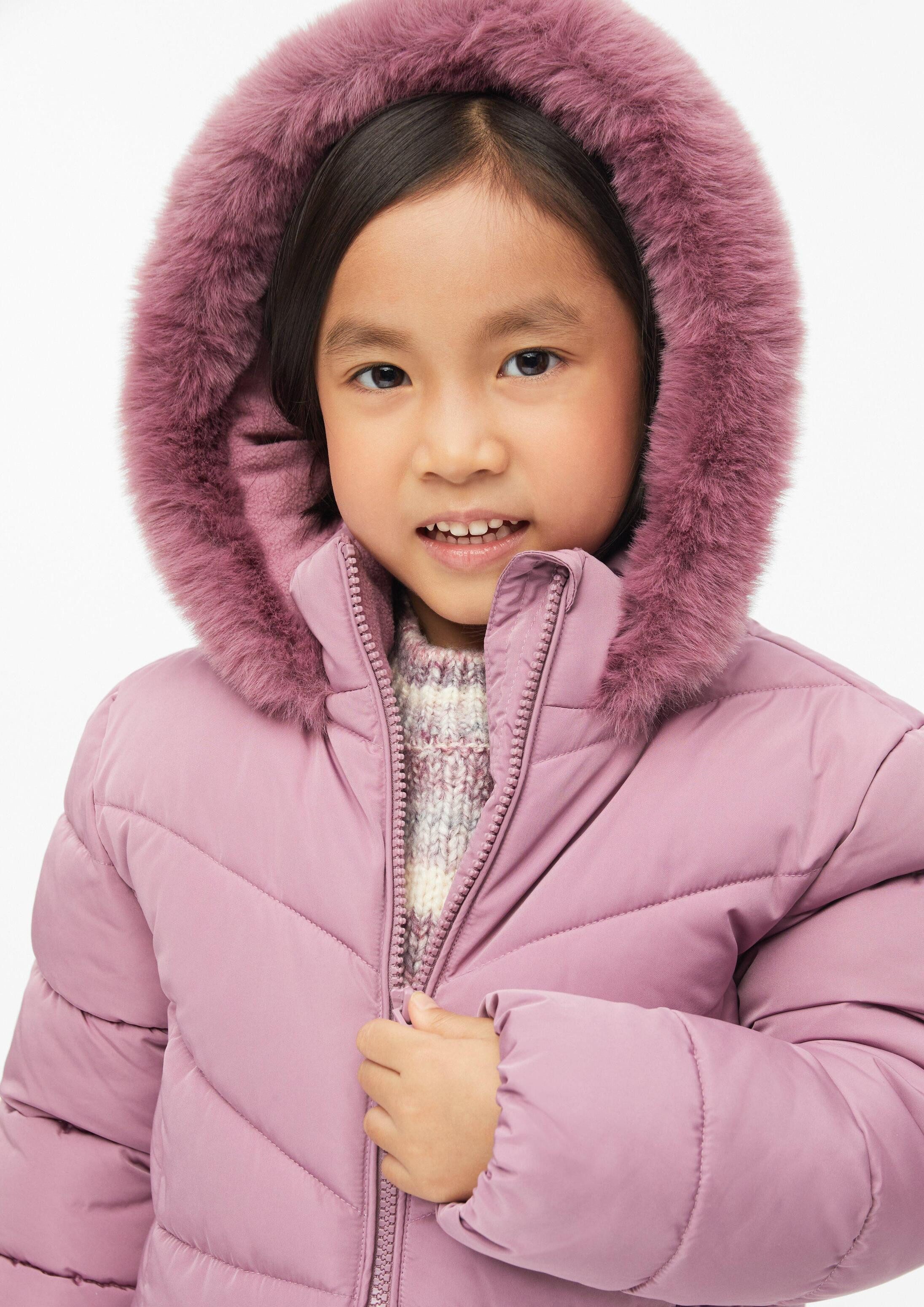 s.Oliver Winterjacke Outdoor-Mantel Wetterfester Wintermantel mit Plüsch-Detail – Bild 5 von 5