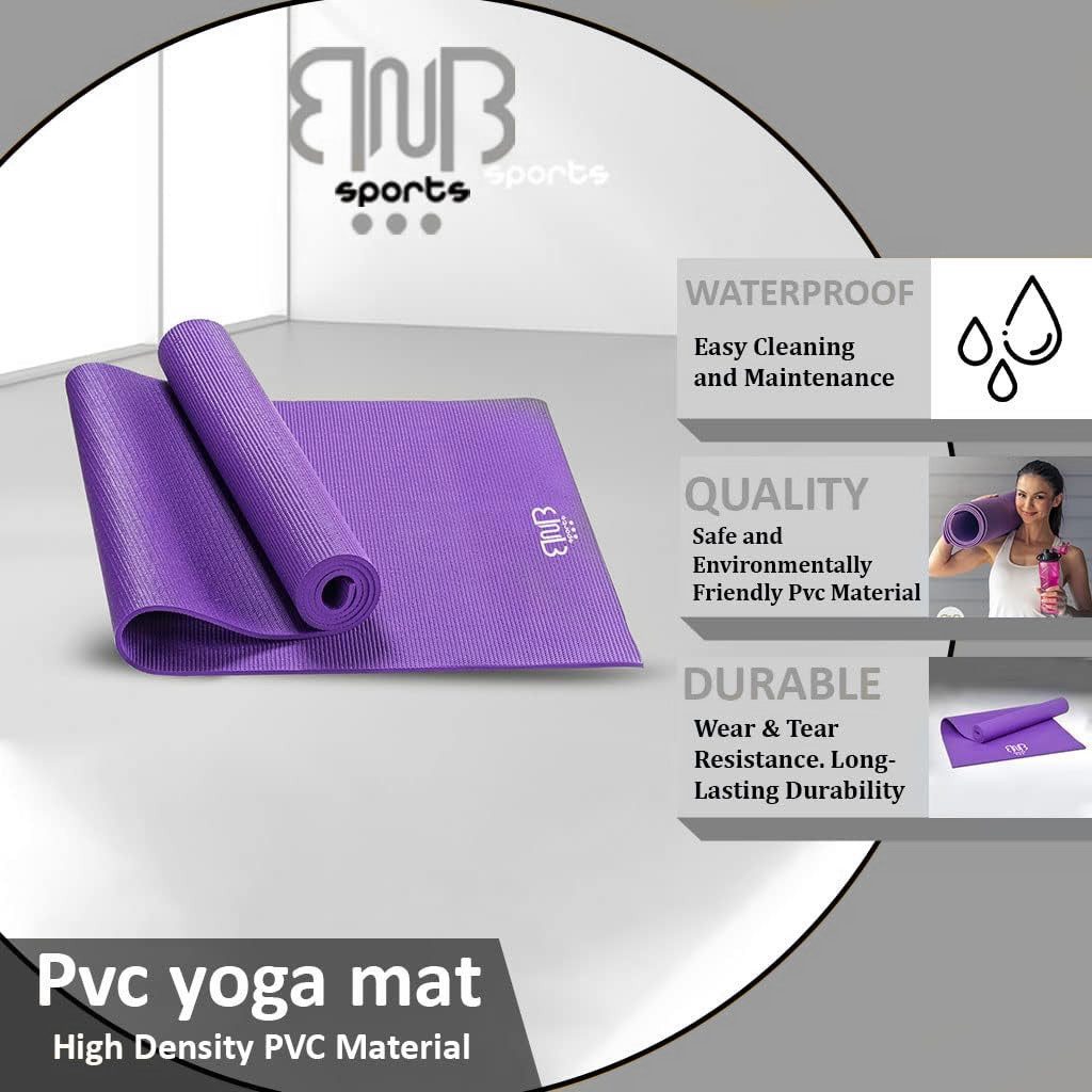 BNB SPORTS Yogamatte Sportmatte, Umweltfreundliche ungiftige dermophile PVC – Bild 4 von 5