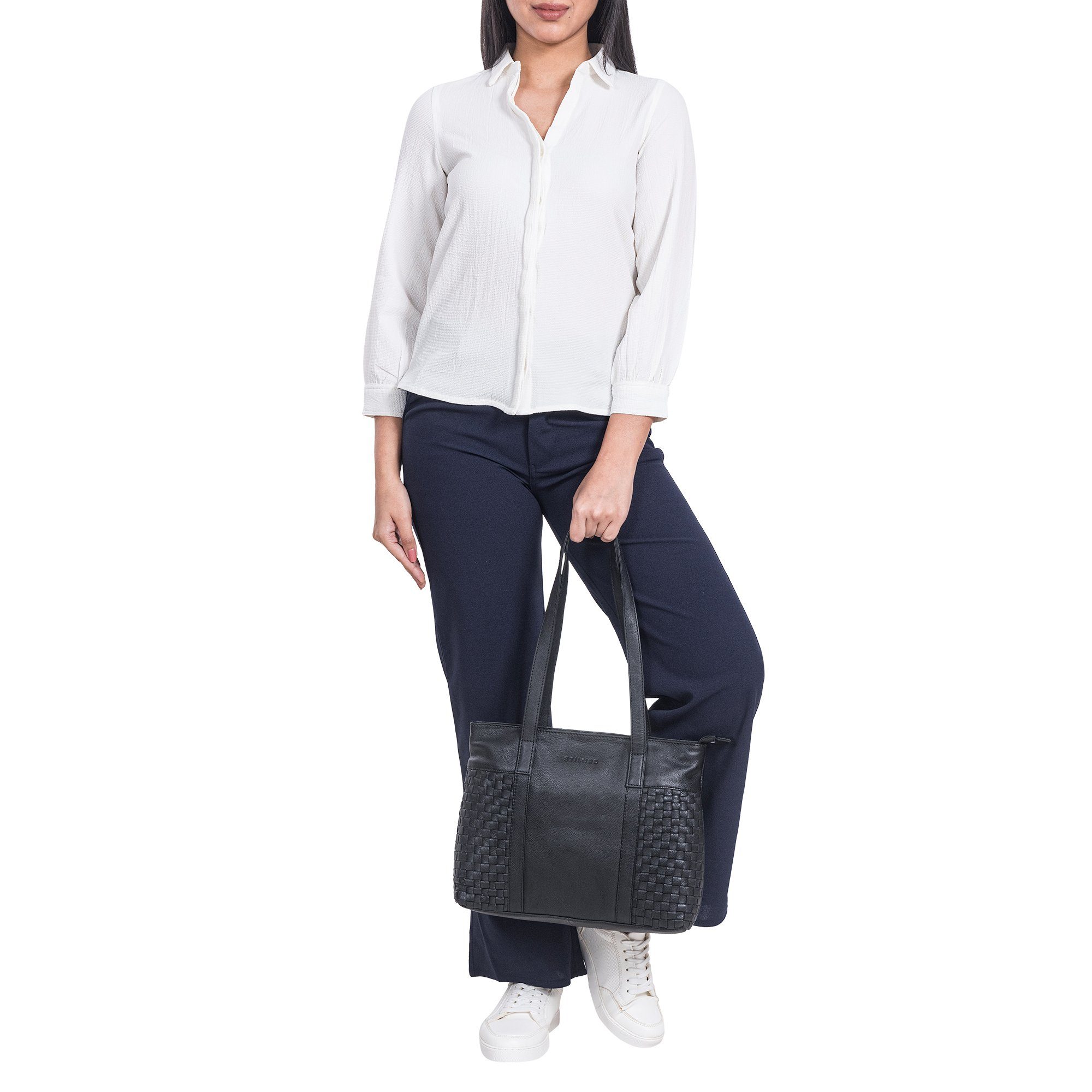 STILORD Handtasche "Verena" - larino Leder Shopper Damen braun Einzigartiger