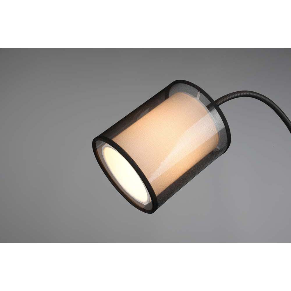 Leseleuchte Standlampe Deckenfluter H Stehleuchte Stehlampe, schwarz etc-shop Organza weiß