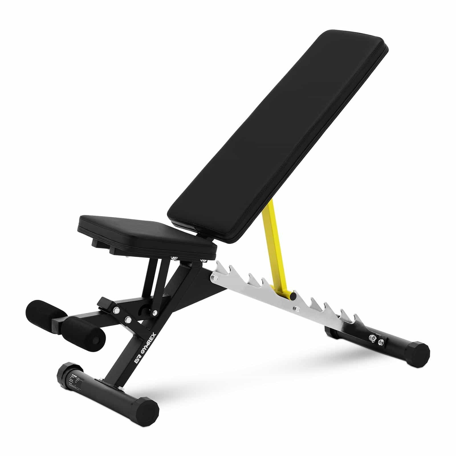 Gymrex Hantelbank Schrägbank Fitnessbank Trainingsbank bis 100 kg einstellbar 90 180