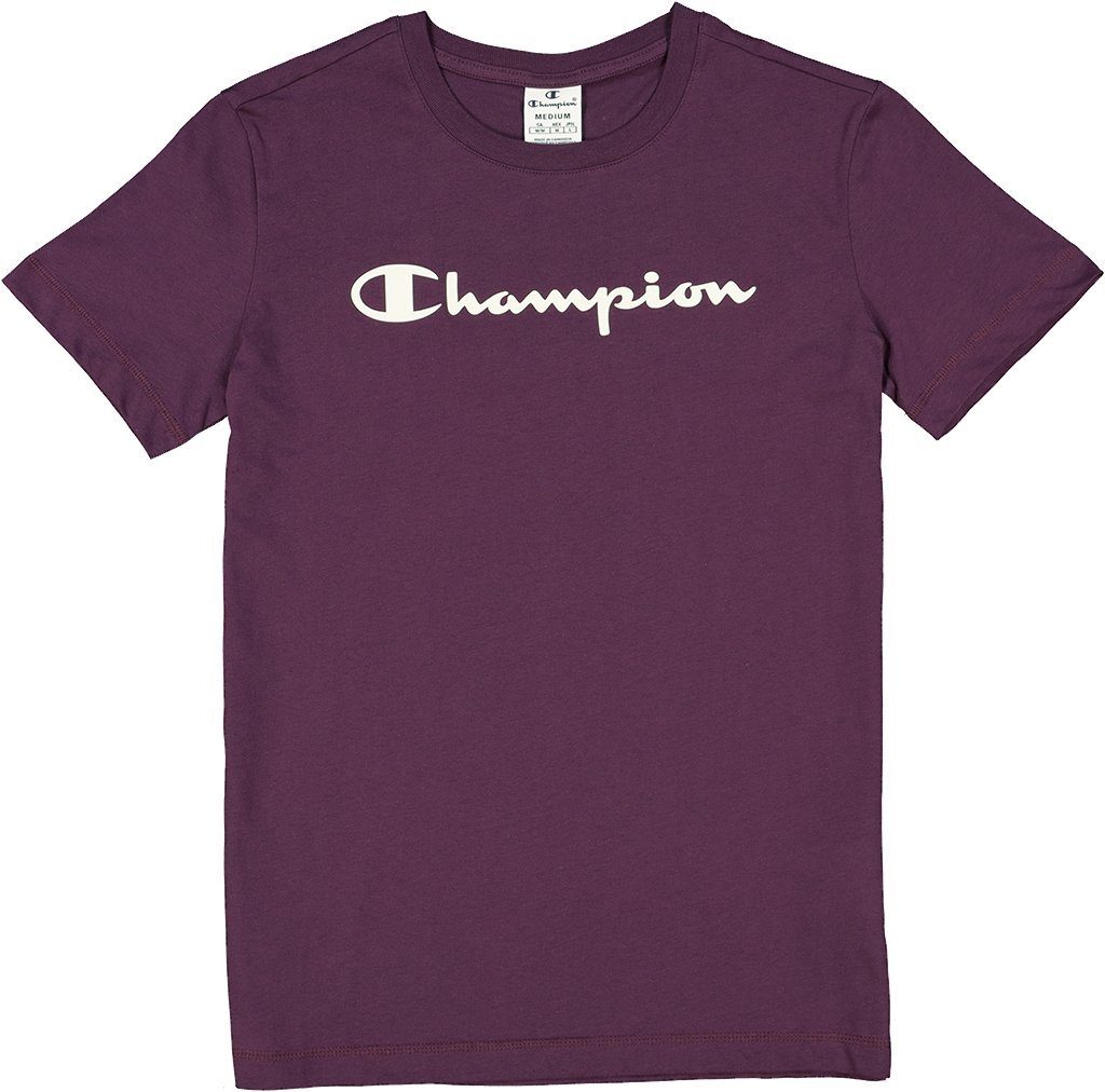 lila Crewneck T-Shirt Champion T-shirt T-Shirt (1-tlg) Champion