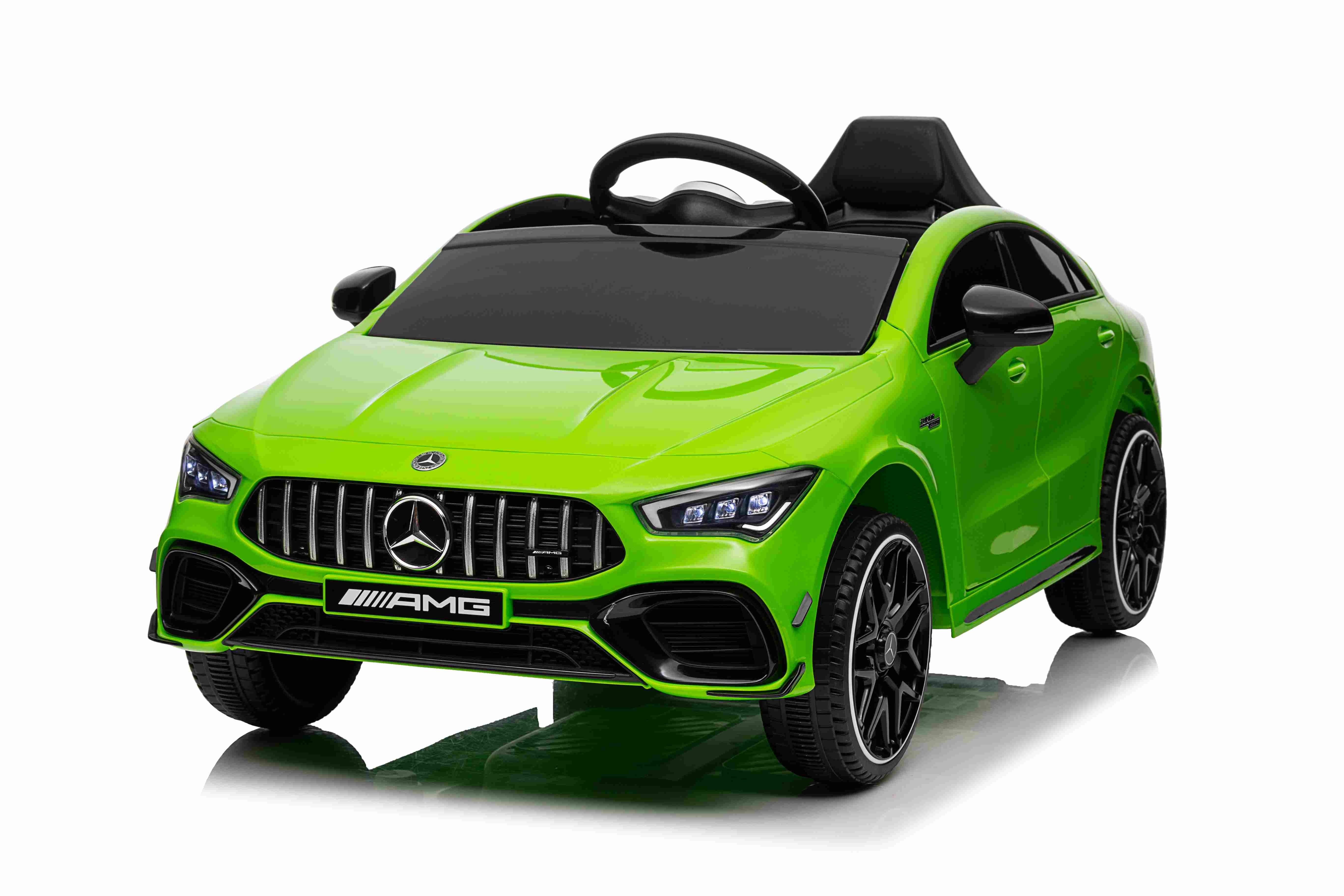 BoGi Elektro-Kinderauto Mercedes-Benz CLA 45s AMG 12V – Sportwagen mit Sound, Fahrspaß für Kinder mit Stil – Mercedes-Benz CLA 45s AMG