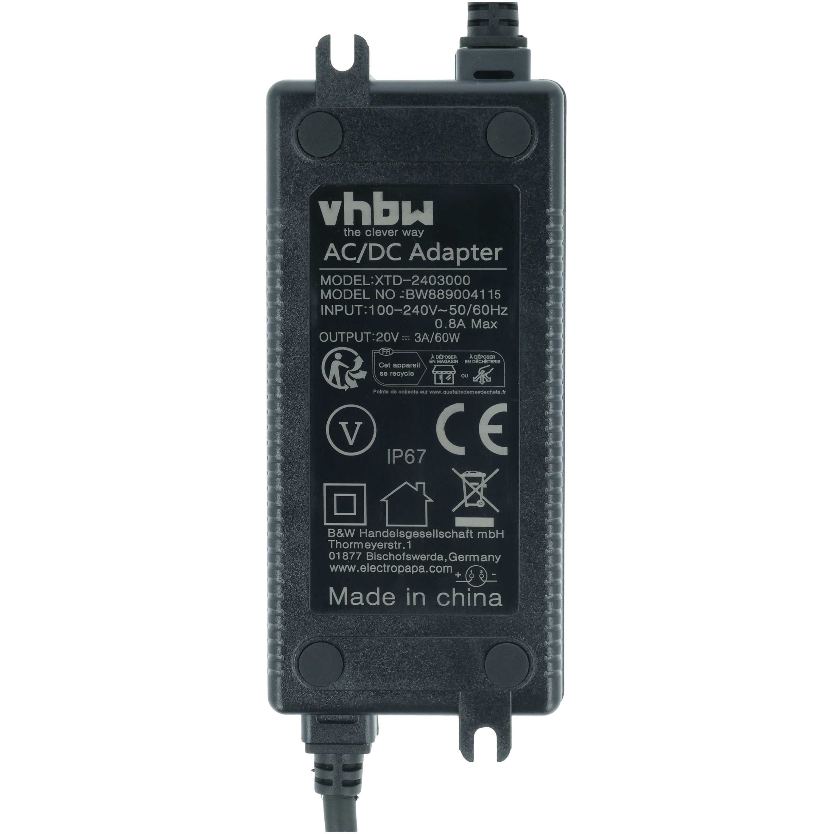vhbw Ersatz für Worx WA3751, WA3775, WA3762 für Rasenroboter Universal-Ladegerät (Kompatibles, robustes Ladekabel für Rasentrimmer/Akkus) – Bild 5 von 5