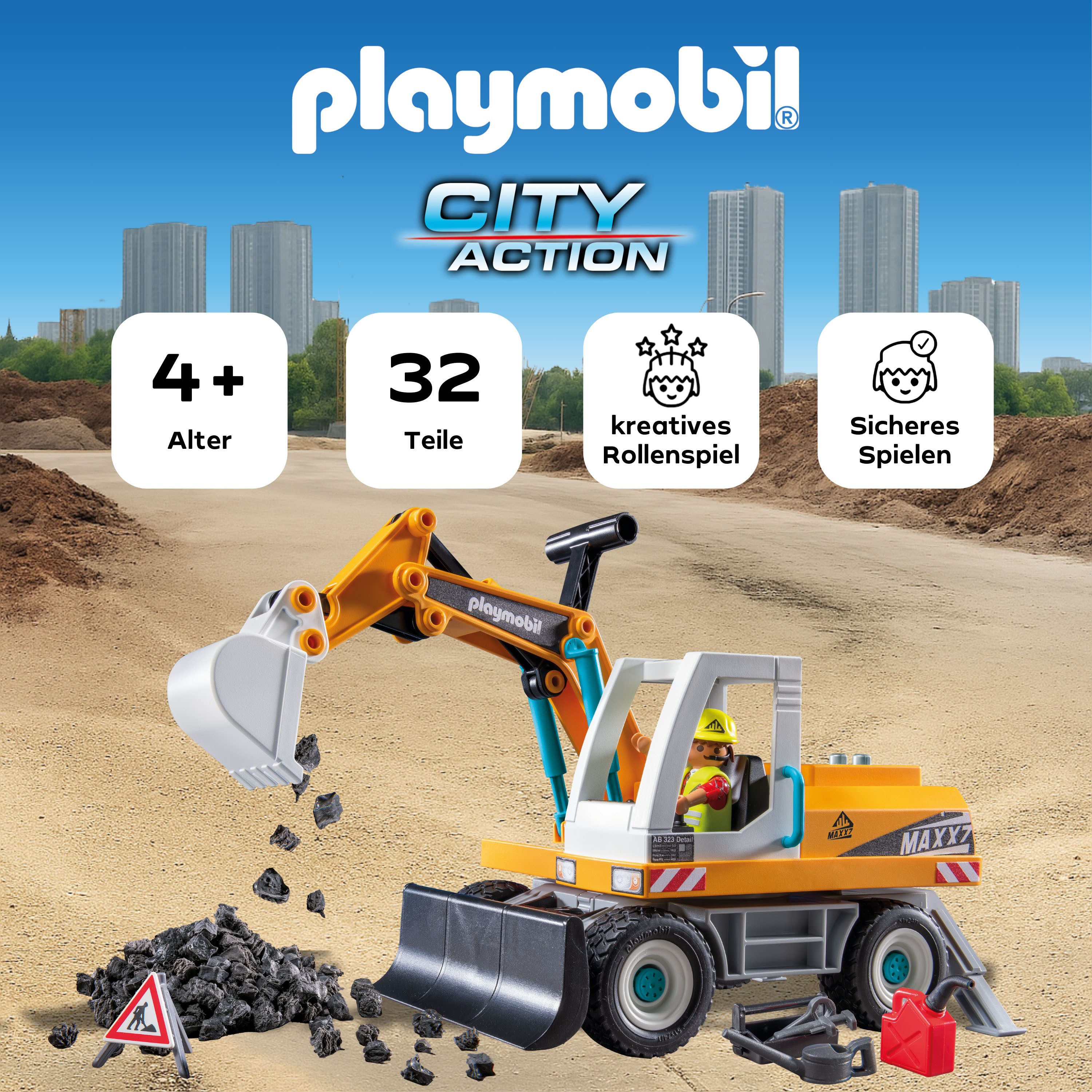 Playmobil® Großer Bagger (71749), Playmobil Action günstig online kaufen