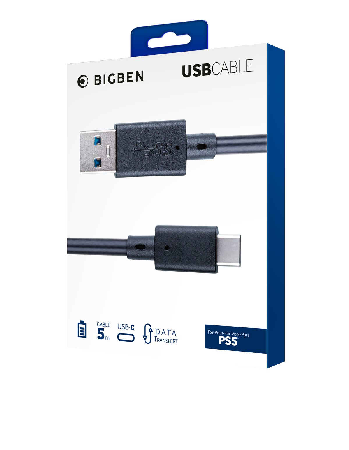 nacon USB-C-Lade- und Datenkabel [5m] PS5 USB-Kabel