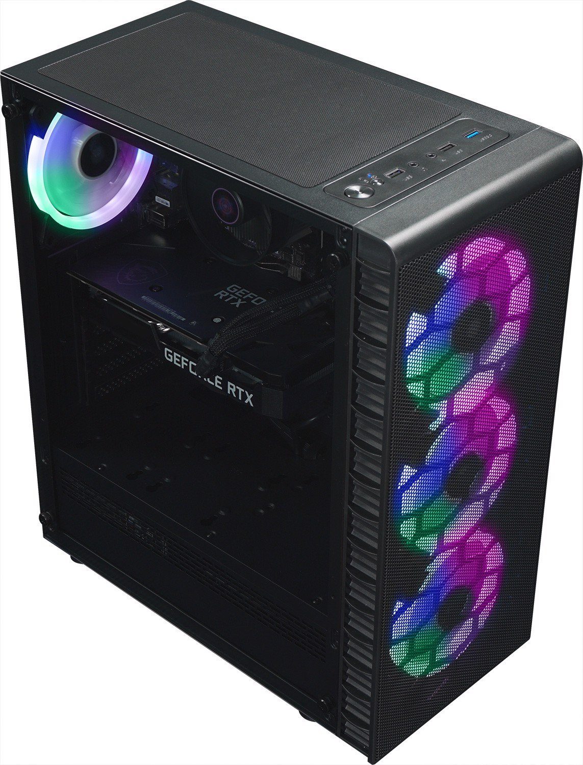 Kiebel Tricera V 512 (AMD Gaming-PC 5 SSD, 5 16 Luftkühlung, GB Ryzen AMD Ryzen ARGB-Beleuchtung) 5500, 3050, RAM, GB RTX