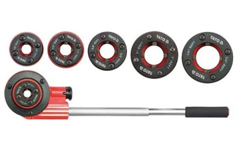 TOYA Gewindeschneider YATO GEWINDEWERKZEUG 6 Stück 1/4"-5/4" 2900