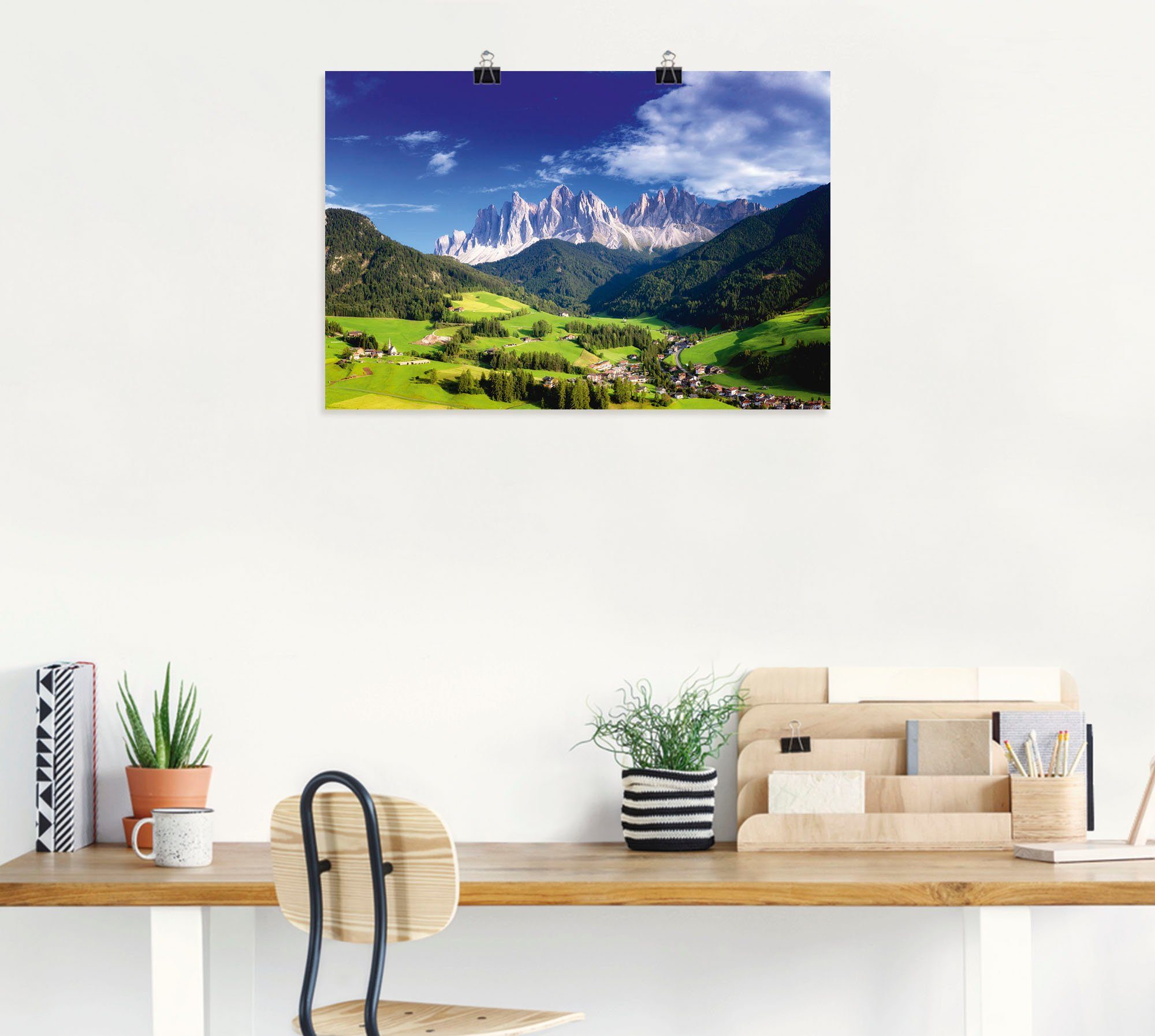 Artland Wandbild (1 versch. als Poster Leinwandbild, & Größen Wandaufkleber St), Südtirol, Berge in oder Alpenbilder Alubild