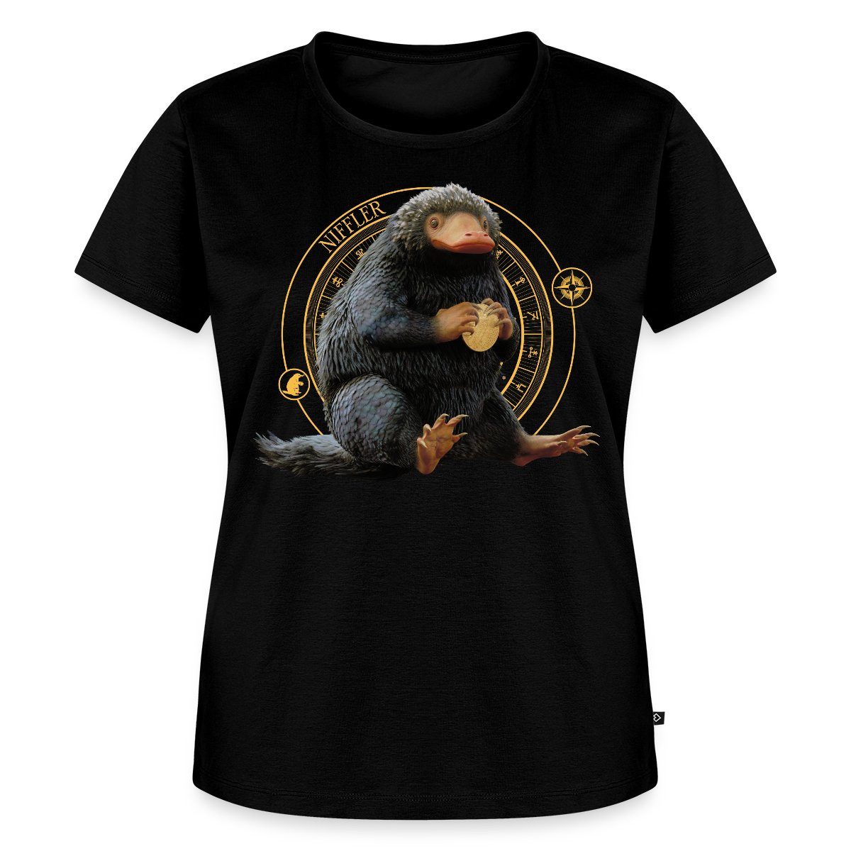 T-Shirt Phantastische Tierwesen Niffler mit Gold Frauen Premium T-Shirt