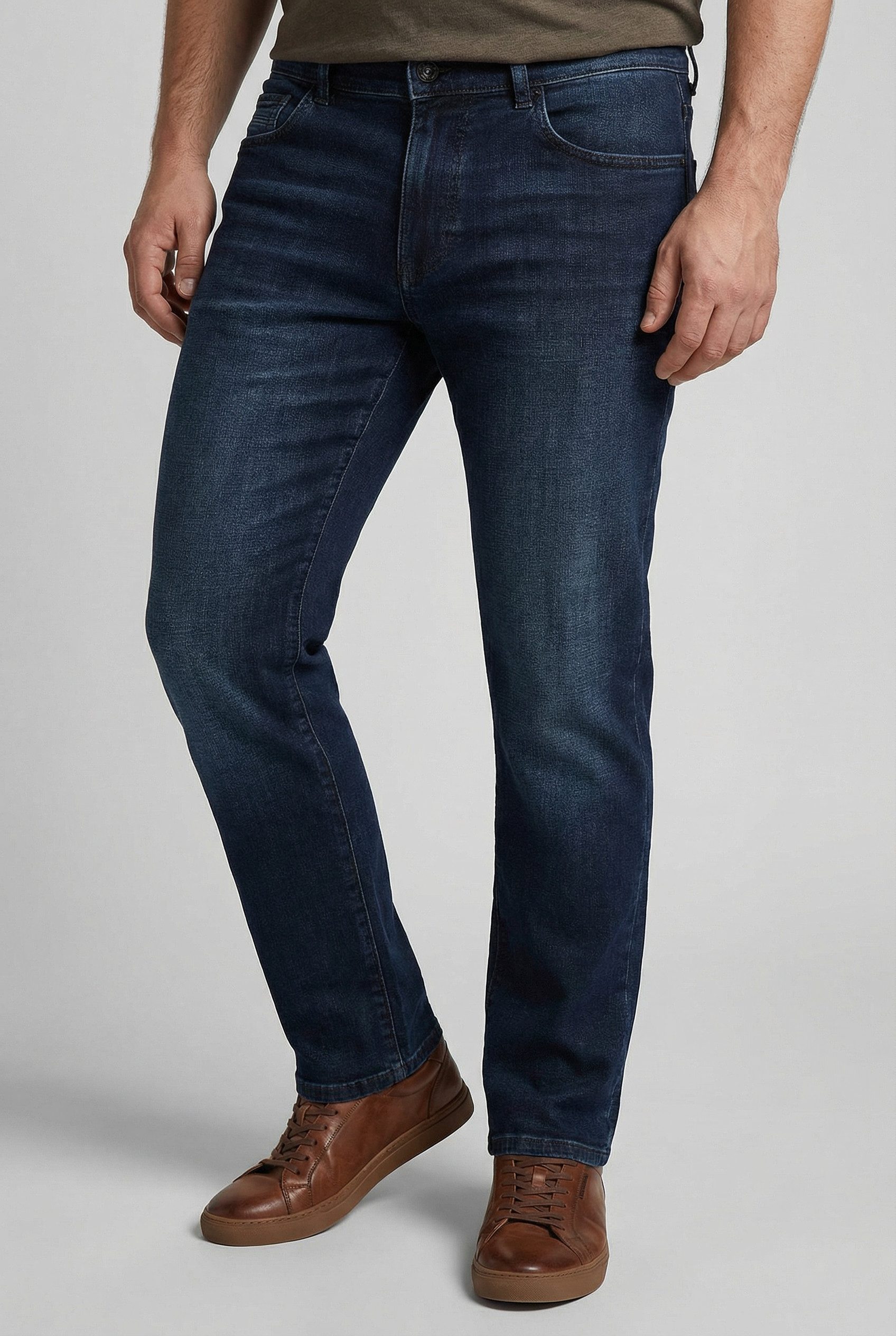 camel active Regular-fit-Jeans mit Leder-Badge
