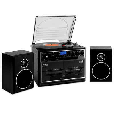 Auna »388-BT Stereoanlage Plattenspieler Kassette Bluetooth« Stereoanlage (UKW/MW Radiotuner)