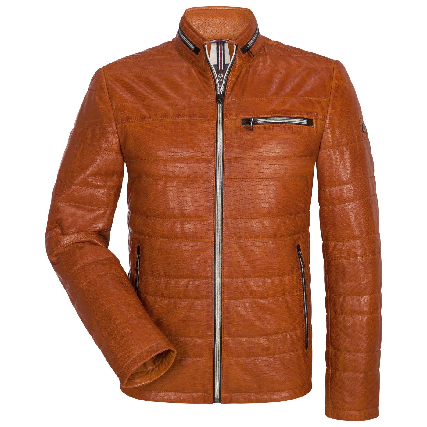 Milestone Lederjacke aus perforiertem Lammleder