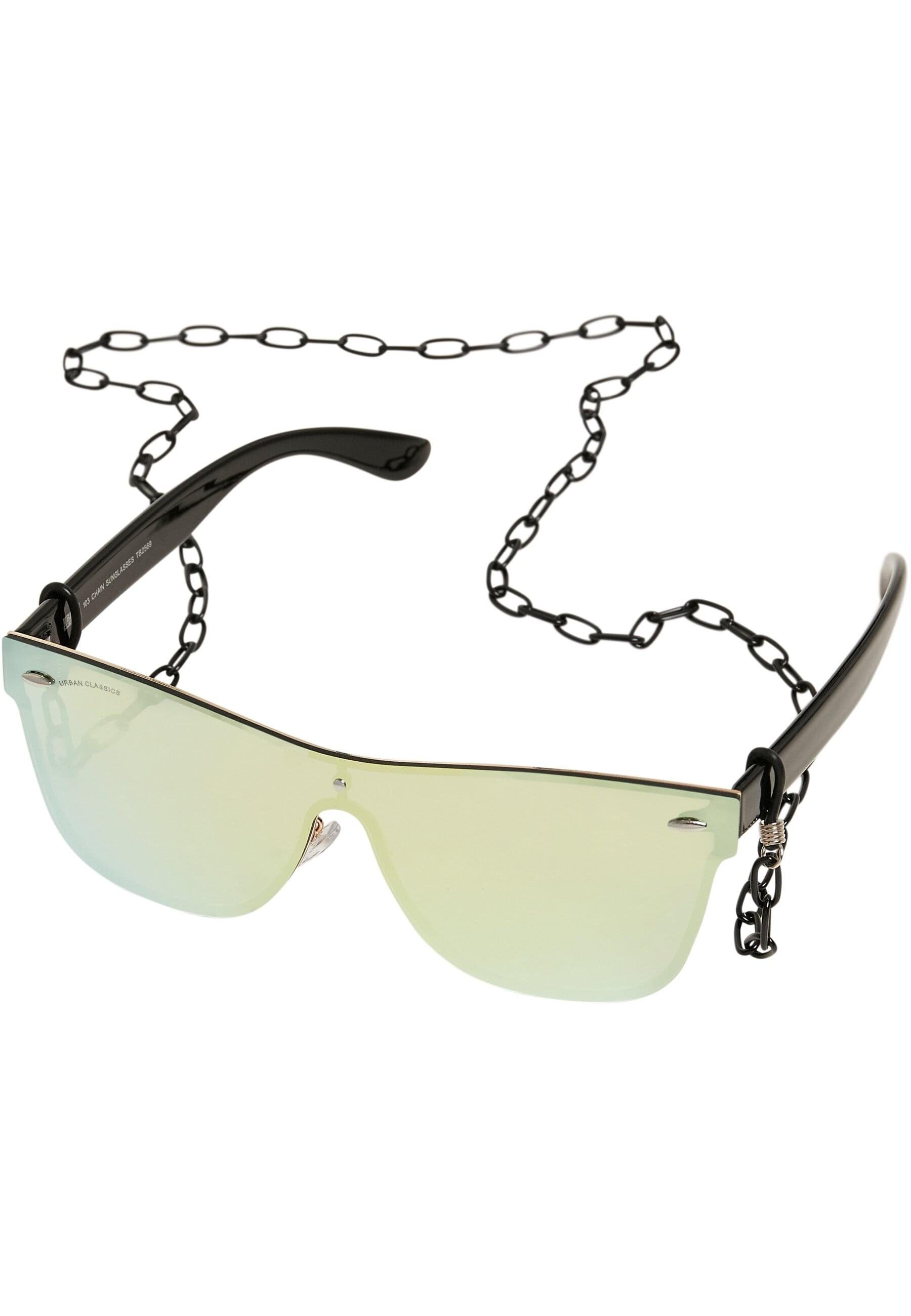 Unisex Sonnenbrille URBAN CLASSICS mirror Chain Sunglasses 103 black/gold