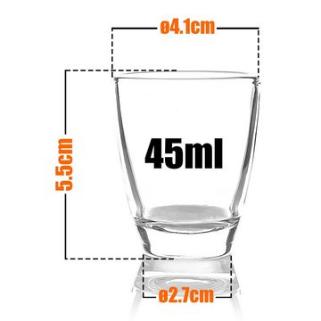 BigDean Schnapsglas 24 Schnapsgläser 4cl - Shotgläser aus, Glas