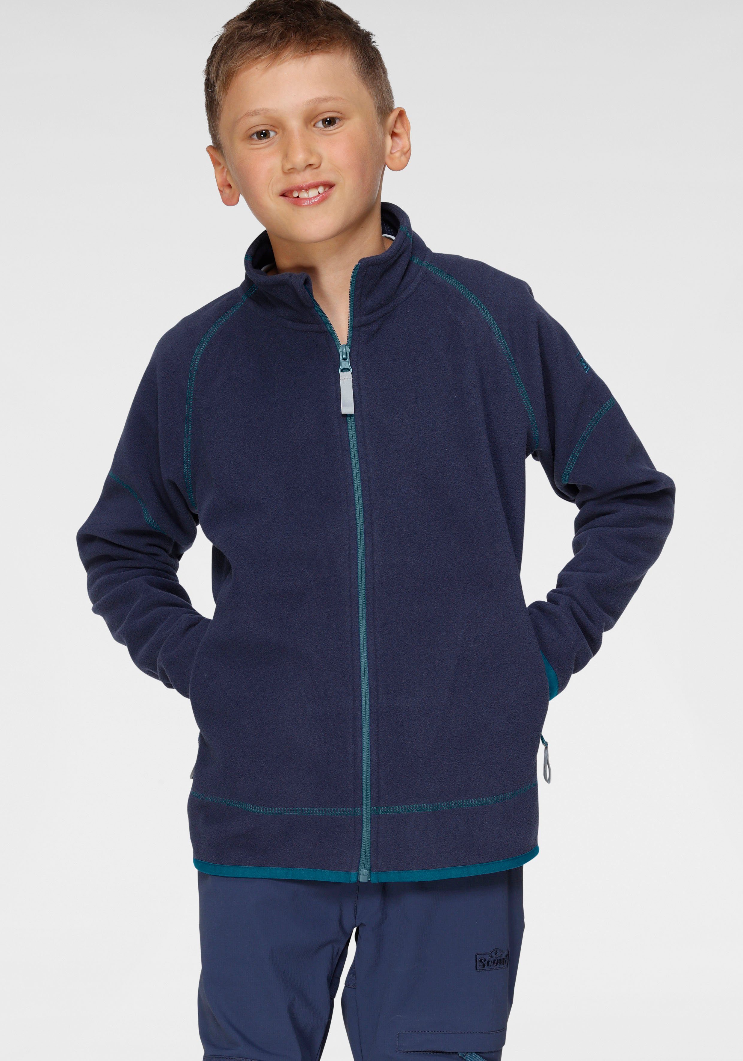 Scout Fleecejacke COZY aus leichtem, wärmendem marine Microfleece