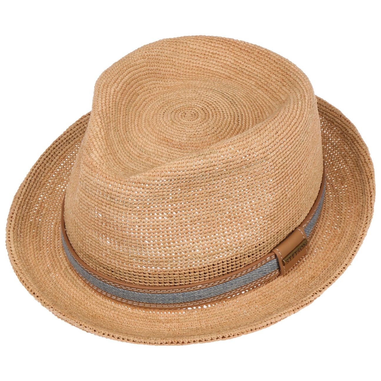 Stetson Sonnenhut (1-St) Raffiastrohhut mit Lederband