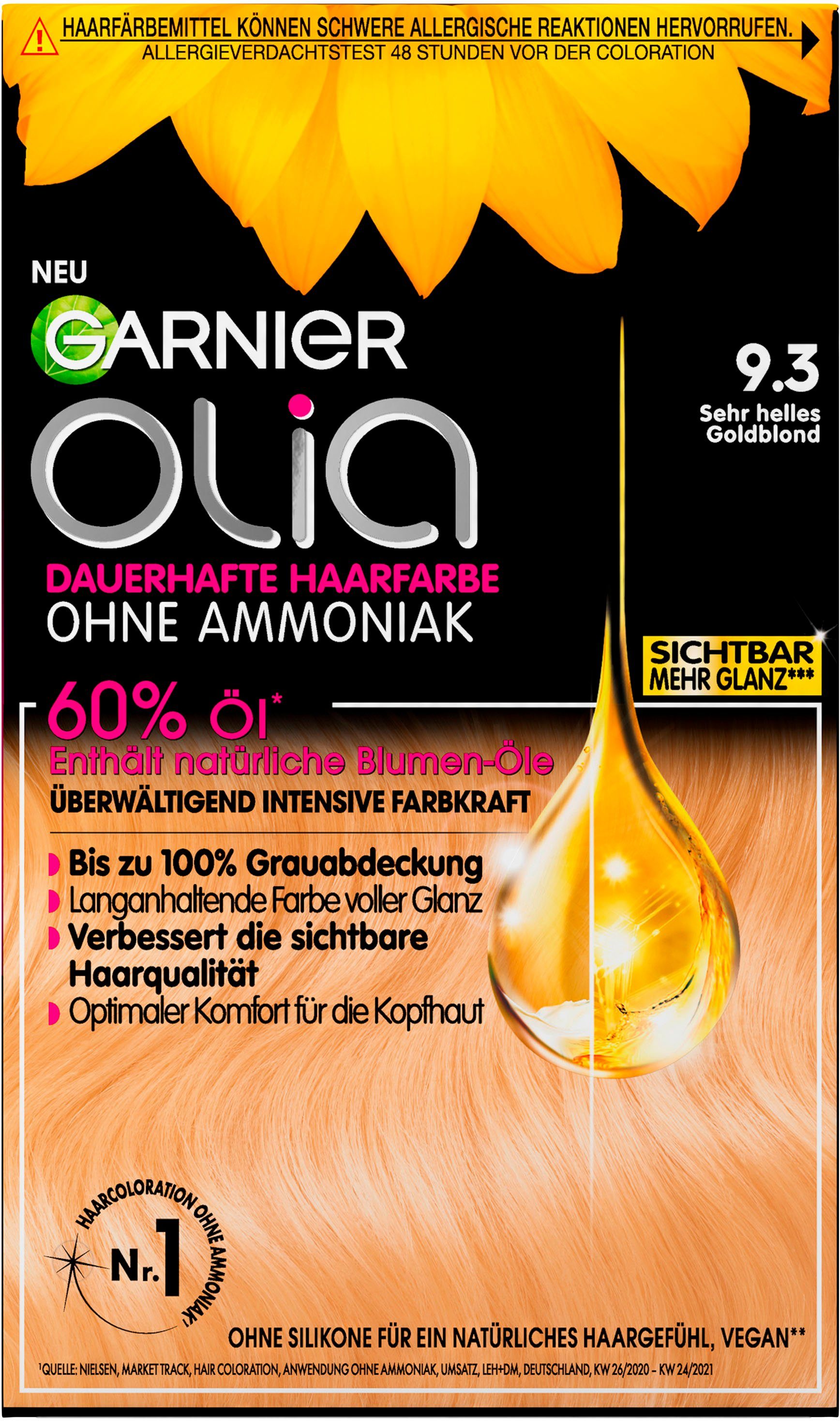 GARNIER Coloration Garnier Olia dauerhafte Haarfarbe, Set, 3-tlg., mit pflegender Formel