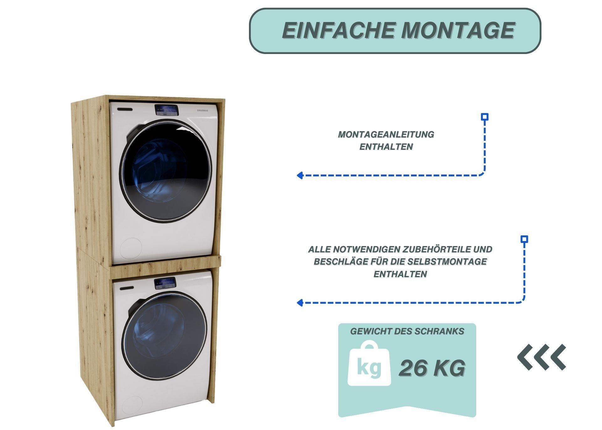 CraftPAK Waschmaschinenumbauschrank Waschmaschinenschrank für Waschmaschine günstig online kaufen