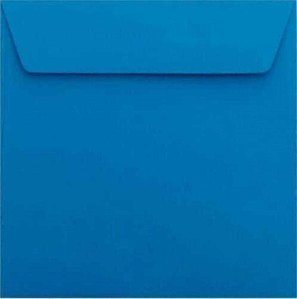 Briefumschläge24Plus Briefumschlag 50 St. 17 x 17 cm Briefumschläge Quadratisch Hafttklebend Blau, 170 x 170 mm Briefumschläge Recyceltes Material