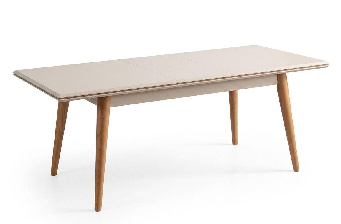 JVmoebel Esstisch Esstisch Modern Beige Gemütlich Ausziehbar Minimalistisch Bequem Edel, Made in Europa