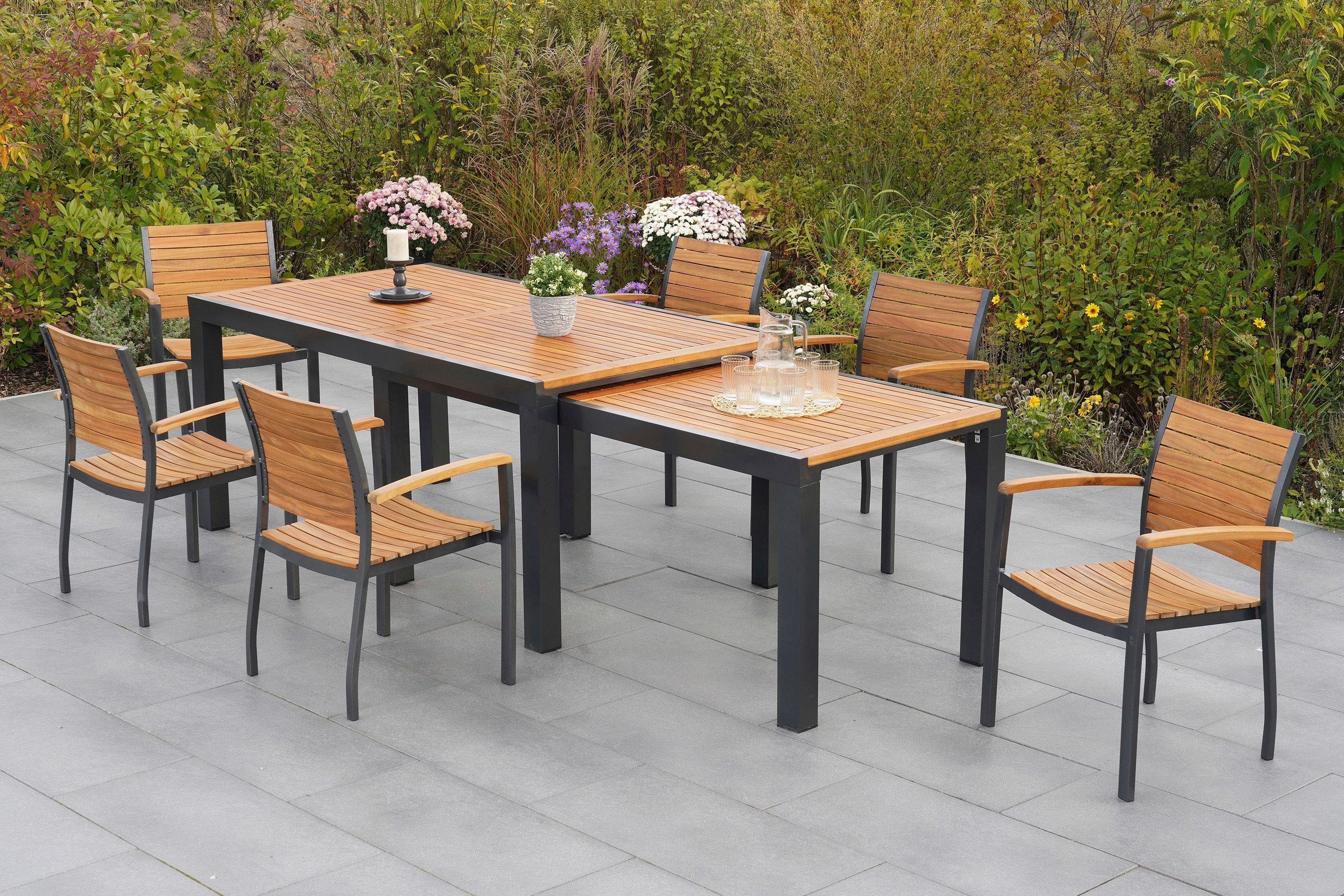 MERXX Garten-Essgruppe Santorin, (7-tlg)