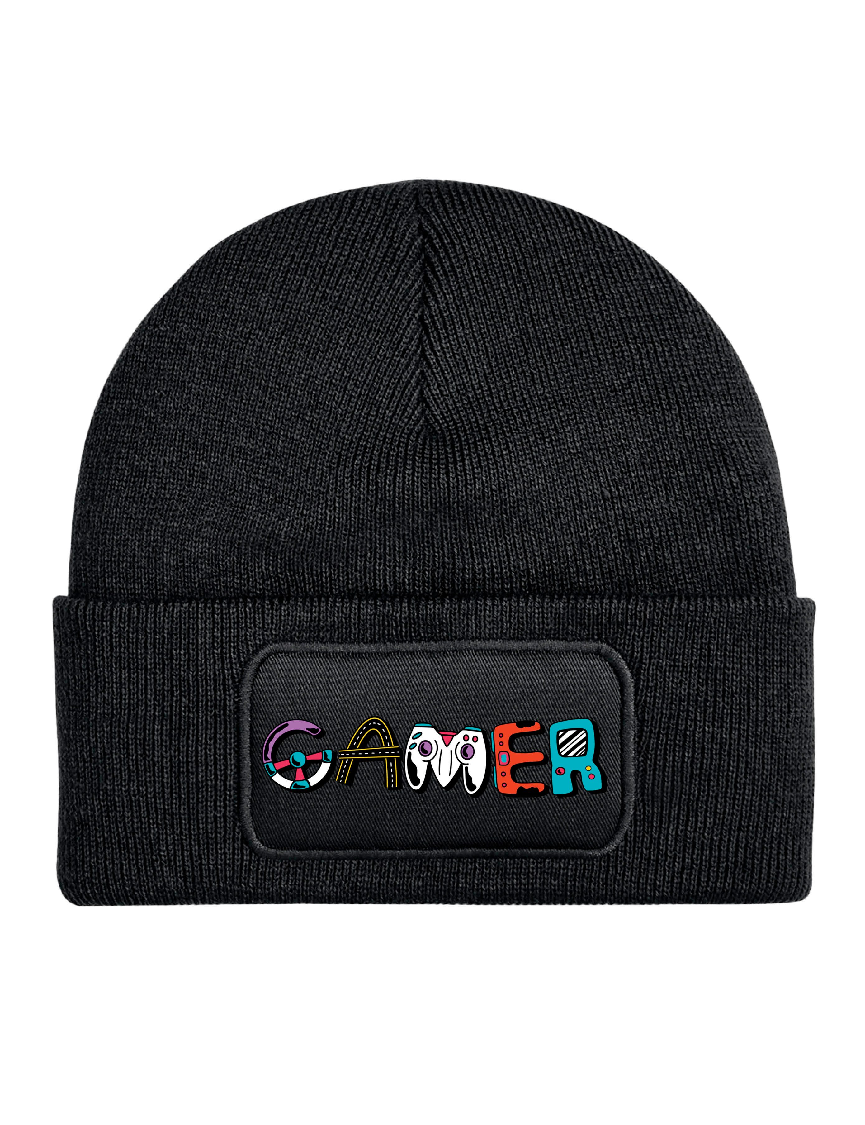 Youth Designz Beanie Unisex Kinder Beanie Mütze "Gamer" echte Zocker Gamer Print Geschenk mit lustigem Aufdruck für Jungen und Mädchen Statement