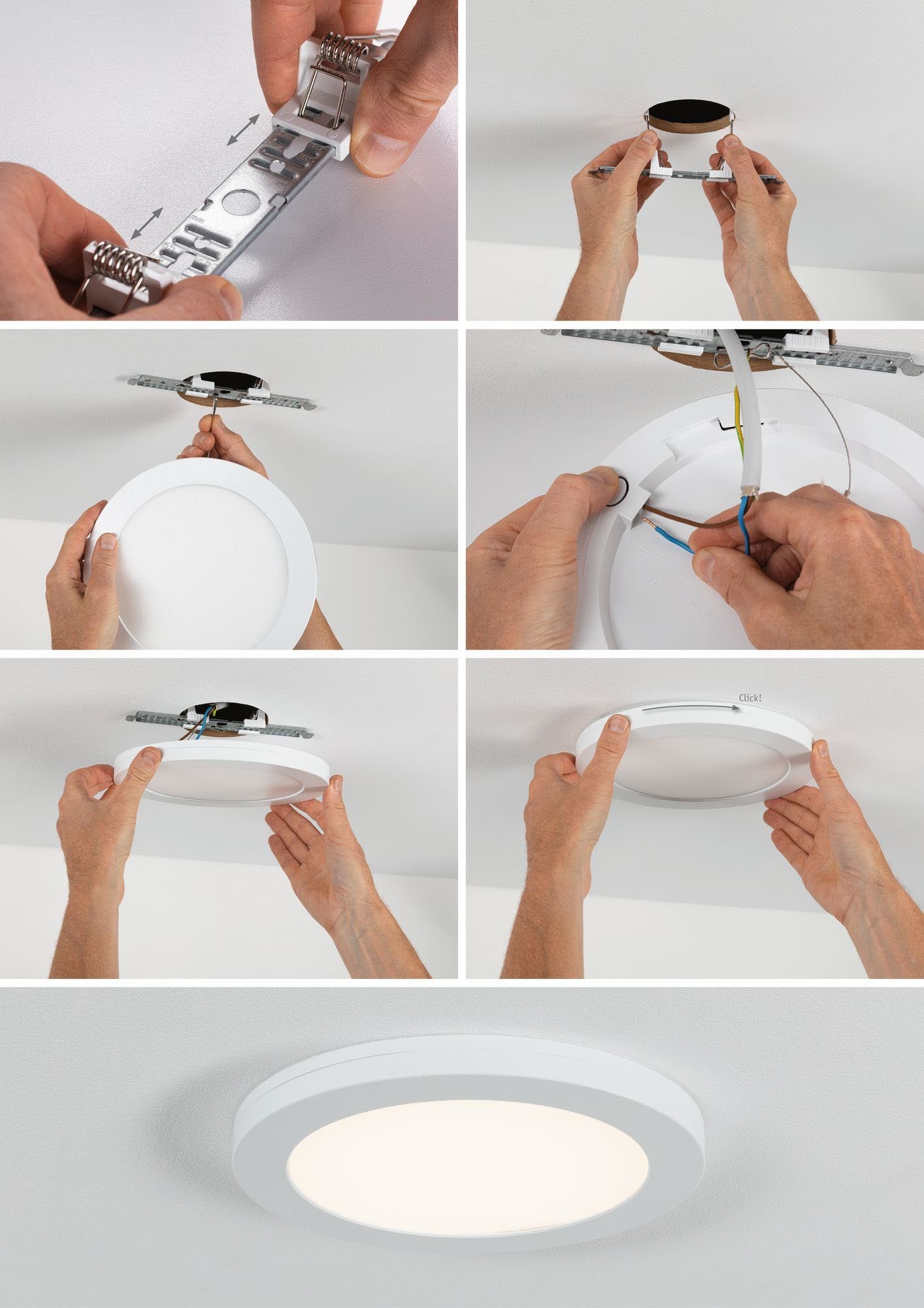 Paulmann LED Einbauleuchte fest Bewegungsmelder, integriert, Neutralweiß, LED-Modul LED Cover-it