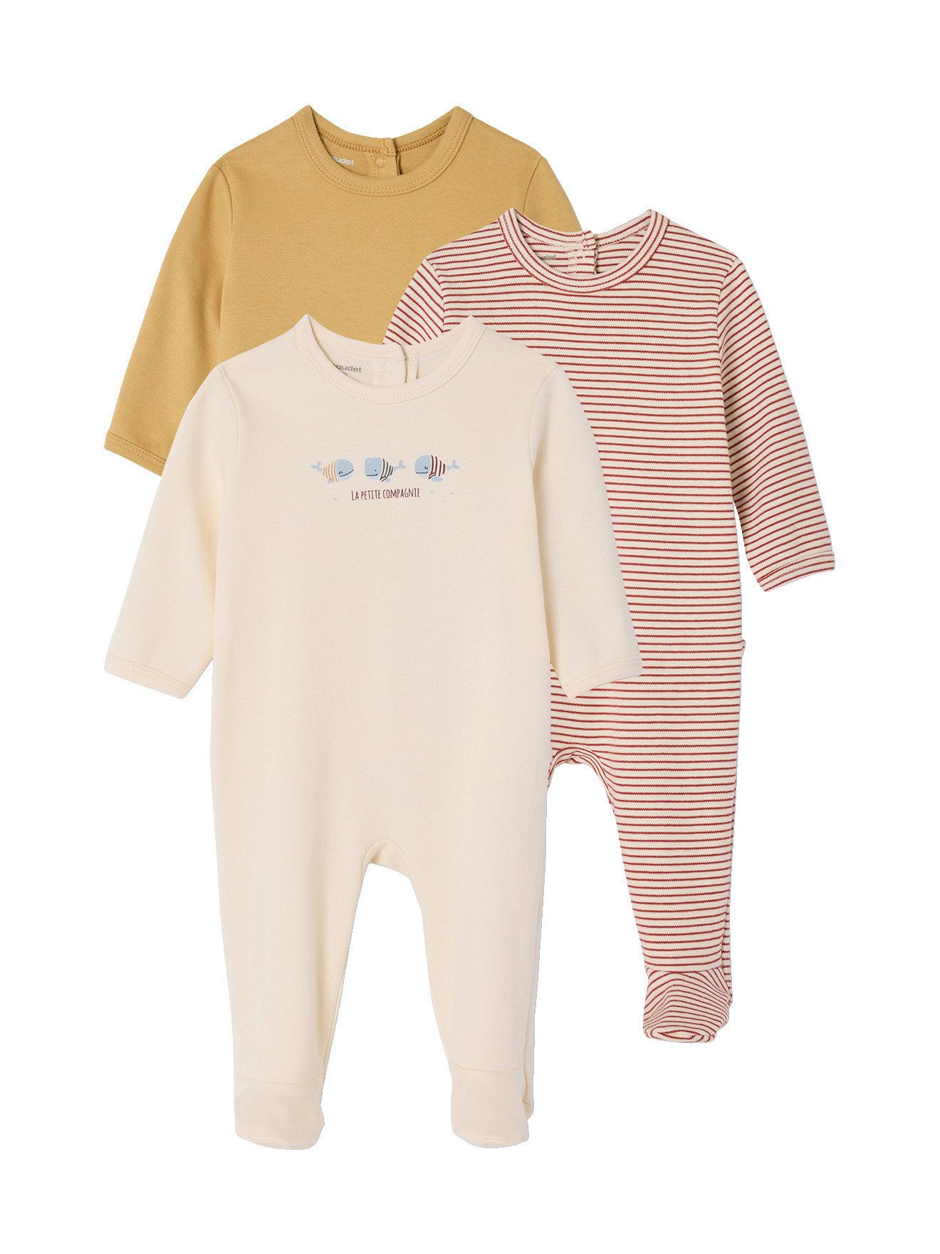 Schlafoverall Strampler Baby, Bio-Baumwolle BASIC