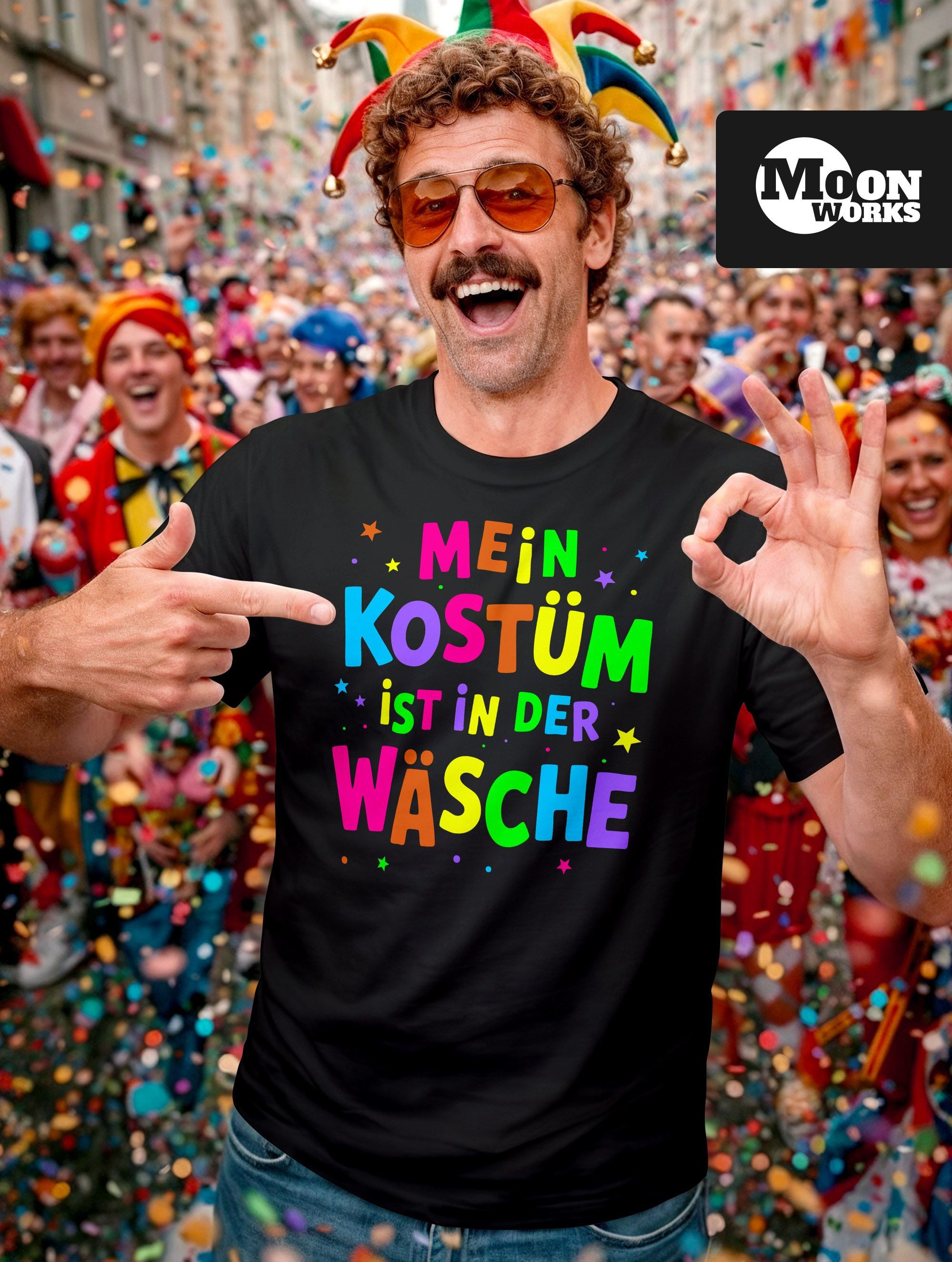 MoonWorks Print-Shirt Herren T-Shirt Anti Fasching Karneval Spruch - Mein K günstig online kaufen