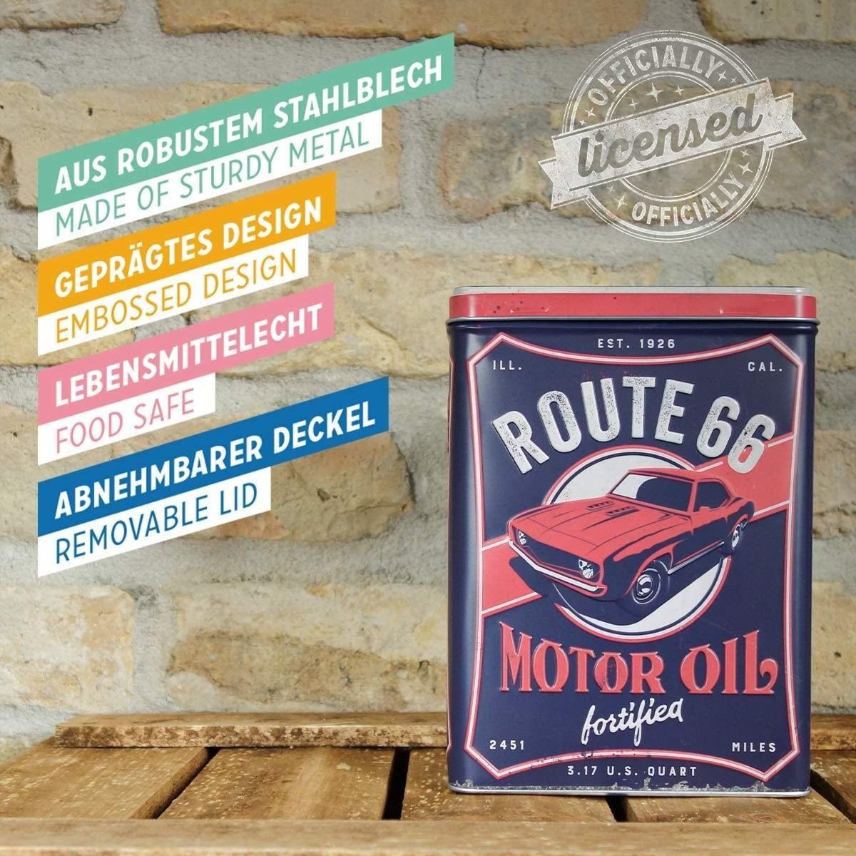 Oil Blechdose - Motor Vorratsdose Kaffeedose Nostalgic-Art 66 Route