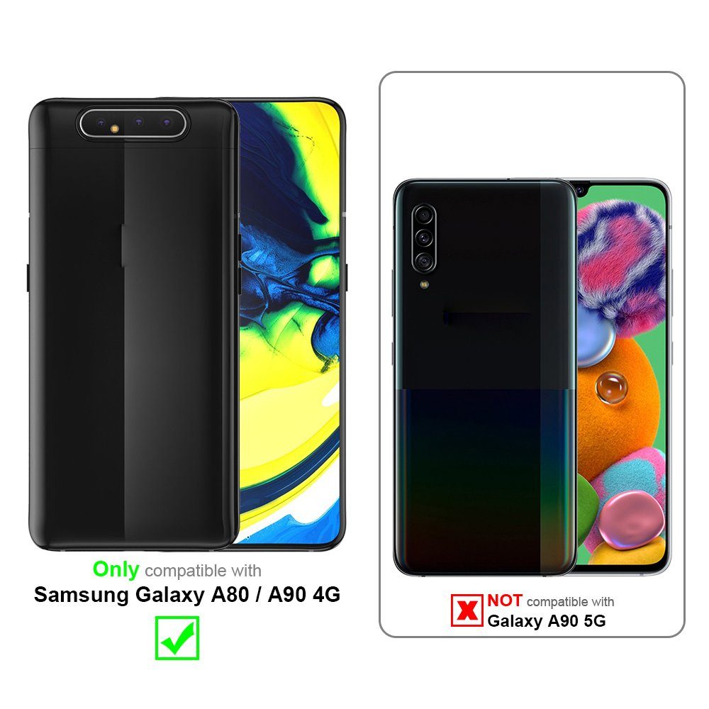 Cadorabo Handyhülle für Samsung Galaxy A80 / A90 4G Hülle Samsung Galaxy A80 / A90 4G, Flexible TPU Silikon Handy Schutzhülle - Hülle - ultra slim