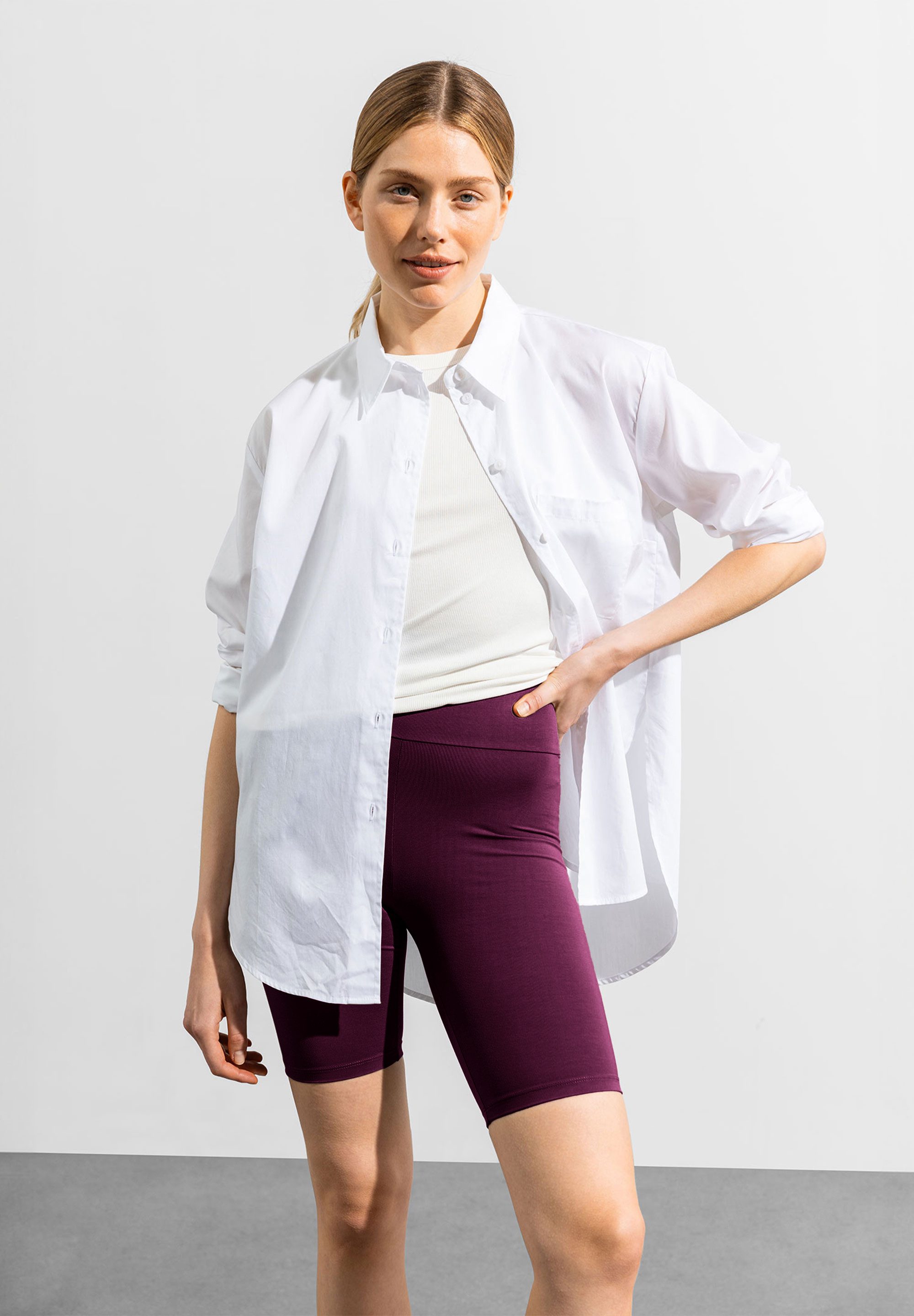 Les Lunes Shorts LUNA Short Leggings stützende, superweiche Bambusviskose, breiter dehnbarer Taillenbund