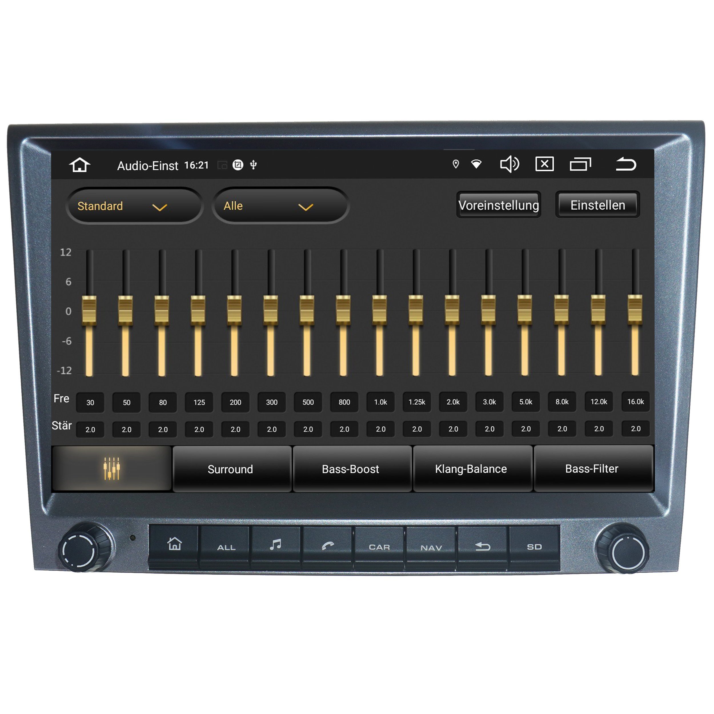 TAFFIO Für Porsche Cayman Carrera Boxster 911 997 9"Android Radio GPS CarPlay Einbau-Navigationsgerät