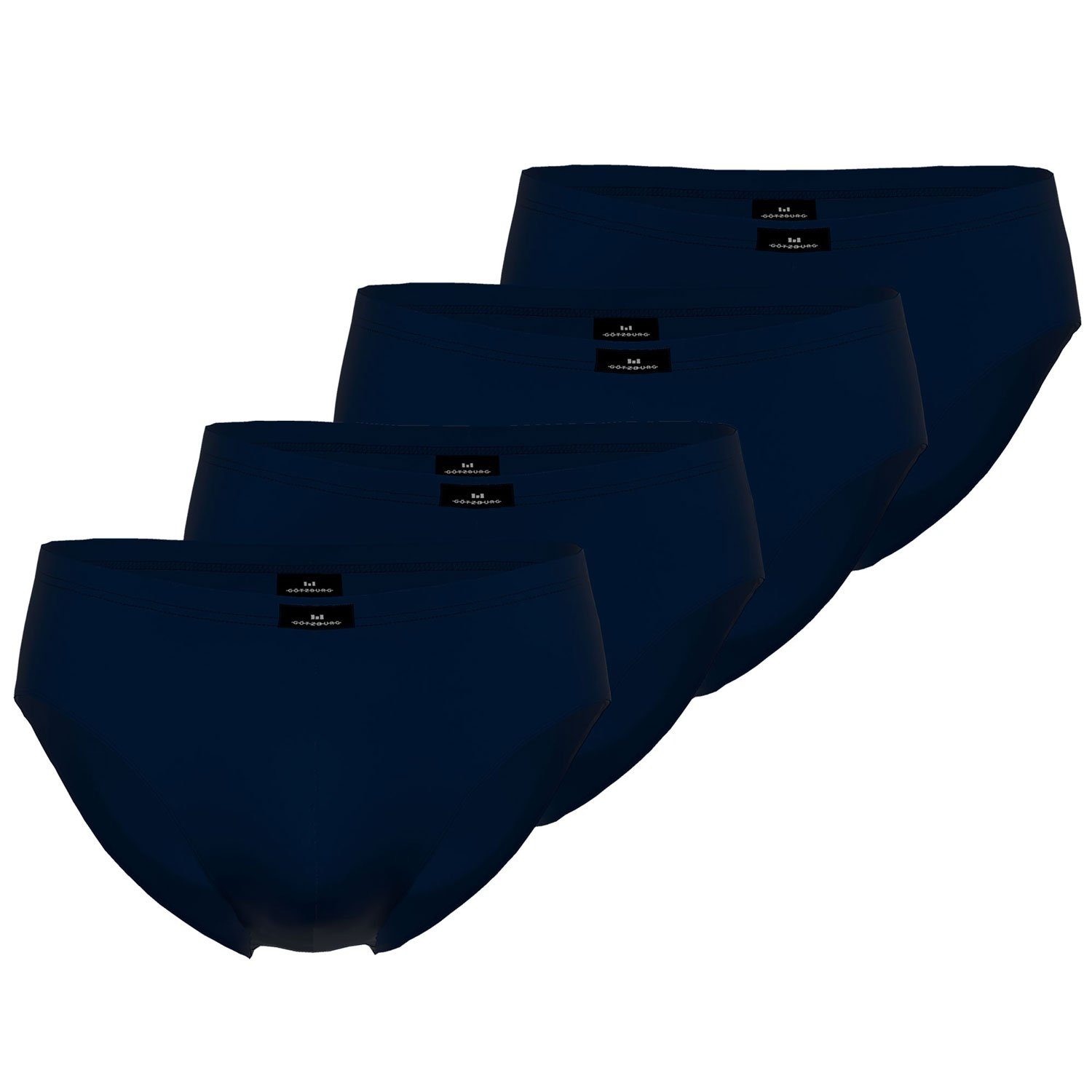 GÖTZBURG Slip (4-St) mit Elasthan, formstabil, spürbar weich, im 4er Pack navy