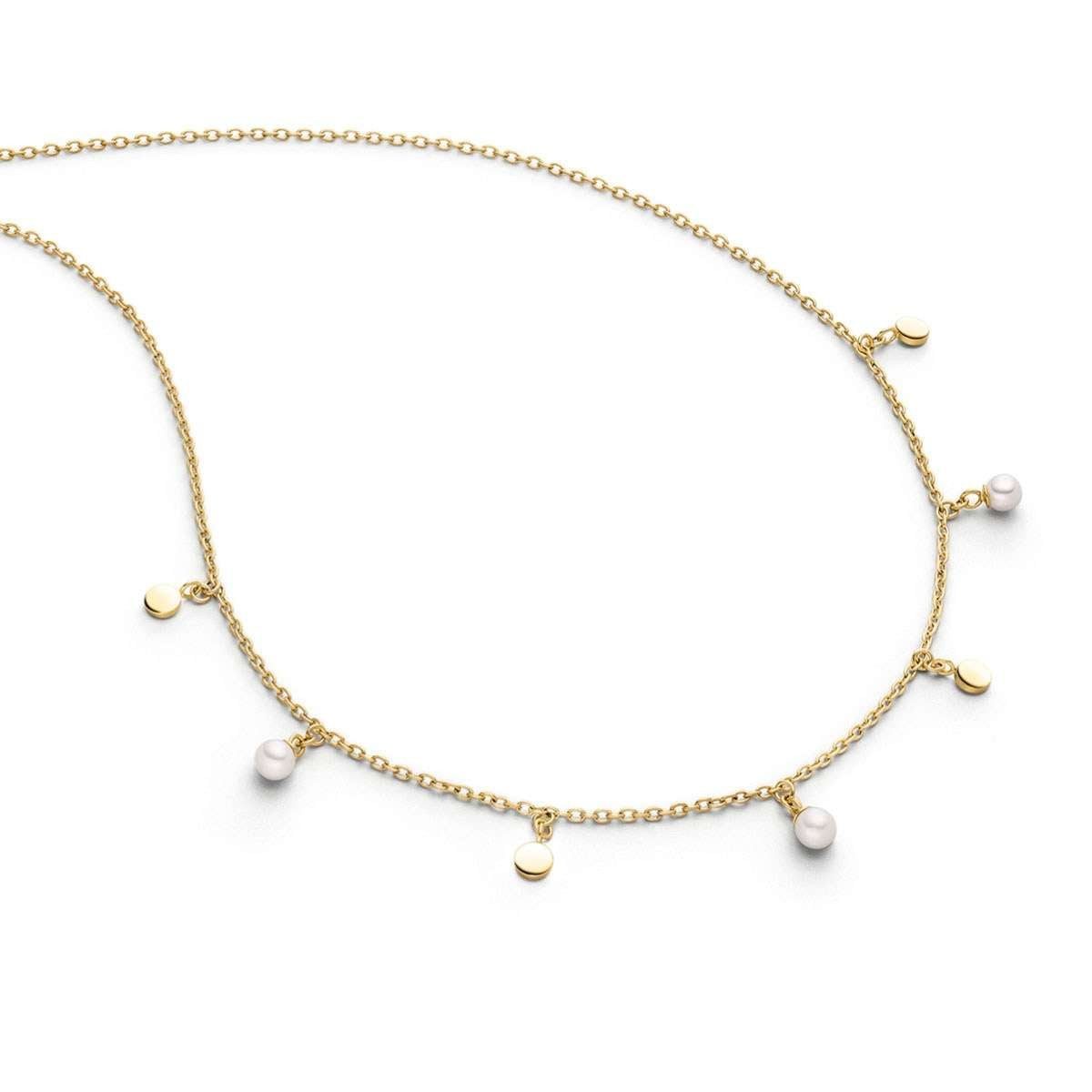 Boccia Collier 08078-02, für Damen Titan vergoldet mit Perlen