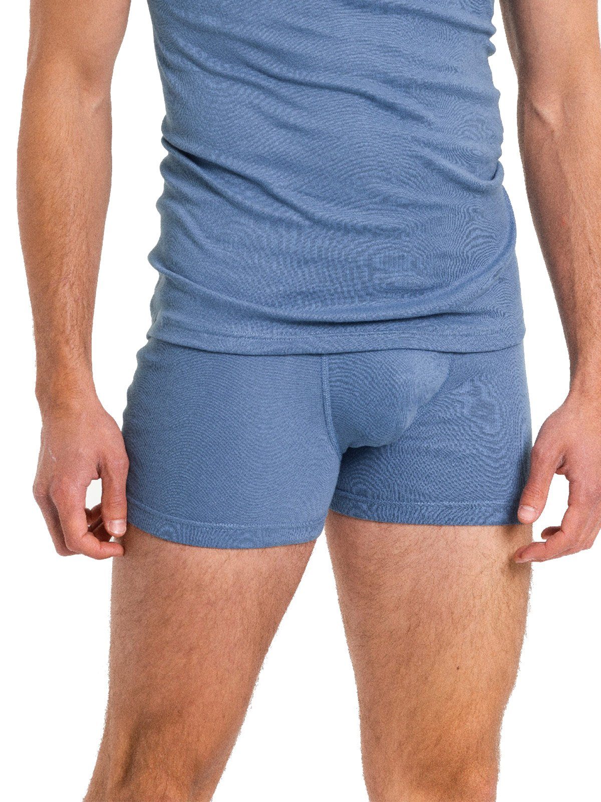KUMPF Retro Pants Cotton - Sparpack steingrau-melange 8-St) atlantis 8er (Spar-Set, Pants Herren Bio